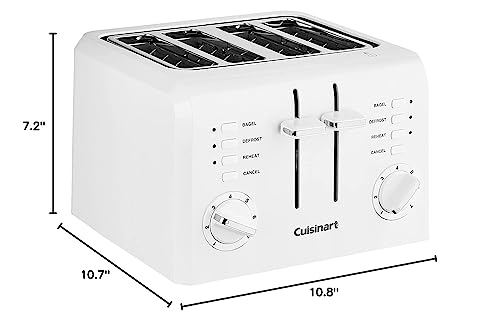 Cuisinart CPT-142P1 4-Slice Compact Plastic Toaster, White