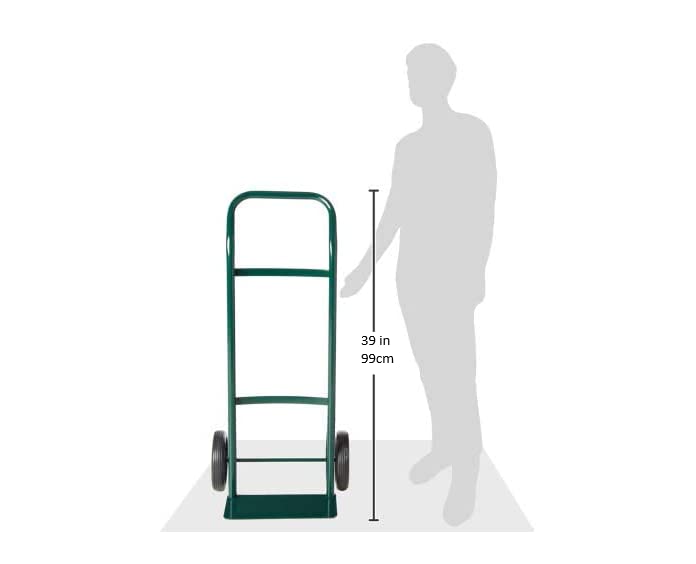 Harper Trucks 55HA22 300 lb Capacity Steel Hand Truck with 8" Flat-Free Wheels, Dark Green