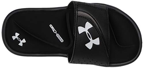 Under Armour Boys' Ignite VI Slide Sandal, Black (001)/Black, 3 M US Little Kid