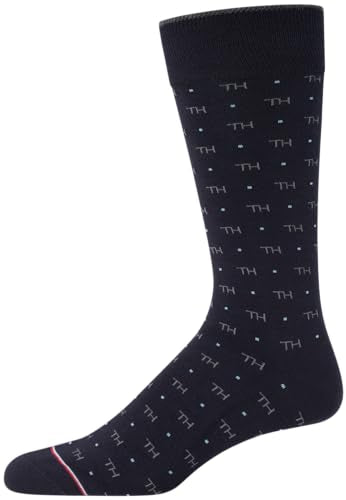 Tommy Hilfiger Men's Dress Socks - Classic Comfort Crew Sock (10 Pack), Size 7-12, Classic Navy