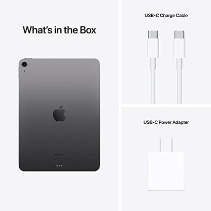 Apple iPad Air (5th Generation): with M1 chip, 10.9-inch Liquid Retina Display, 256GB, Wi-Fi 6, 12MP front/12MP Back Camera, Touch ID, All-Day Battery Life – Space Gray