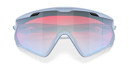 Oakley Men's OO9418 Wind Jacket 2.0 Rectangular Sunglasses, Matte Transparent Stonewash/Prizm Snow Sapphire, 45 mm