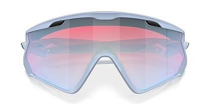 Oakley Men's OO9418 Wind Jacket 2.0 Rectangular Sunglasses, Matte Transparent Stonewash/Prizm Snow Sapphire, 45 mm