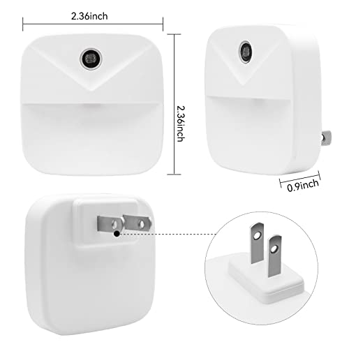 podiality LED Night Light [4 Pack] Smart Light Sensor Suitable for Bedroom, Bathroom, Toilet, Stairs, Kitchen, Hallway(Warm Light)