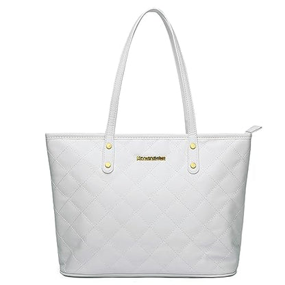 Montana West Quilted Handbag for Women Tote Purse Shoulder Bag Large Fashion Hobo Purse MWC-084BWT