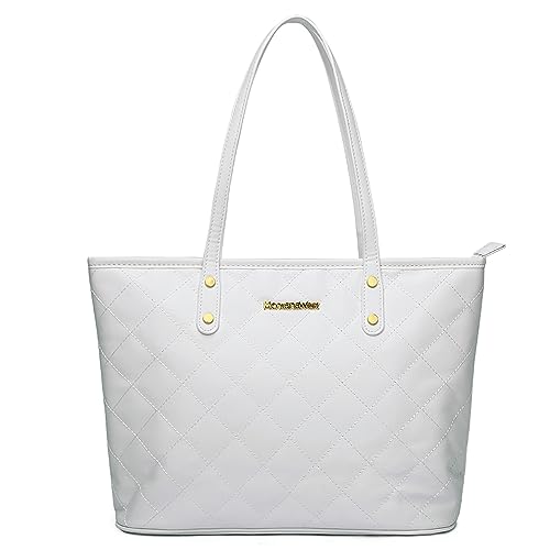 Montana West Quilted Handbag for Women Tote Purse Shoulder Bag Large Fashion Hobo Purse MWC-084BWT