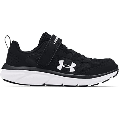 Under Armour boys Pre School Assert 9 Alternate Closure Sneaker, Black/White, 3 Little Kid US