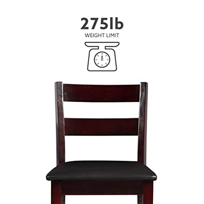 Linon Merlot Soho Armless Barstool Triena Stool, Bar Height