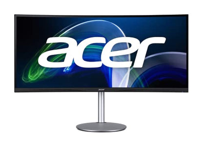 Acer CB342CUR bmiiphuzx 34" 1900R Curved Zero-Frame QHD (3440 x 1440) UltraWide IPS Monitor | AMD FreeSync | 75Hz | 1ms VRB | DCI-P3 95% | 1 x USB 3.1 (Type-C), 2 x HDMI 2.0 Ports & 1 x Display Port