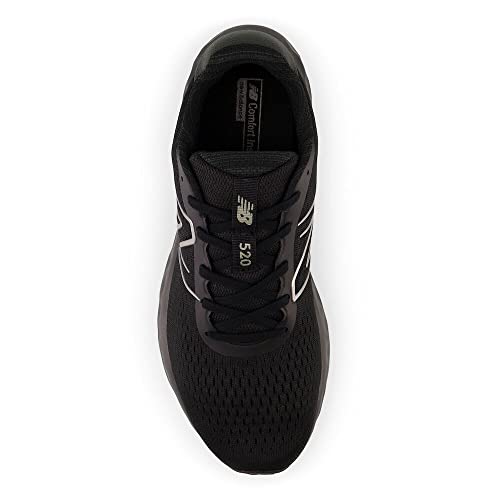 New Balance Men's 520 V8 Running Shoe, Black/Black, 10