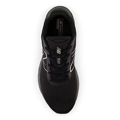 New Balance Men's 520 V8 Running Shoe, Black/Black, 10