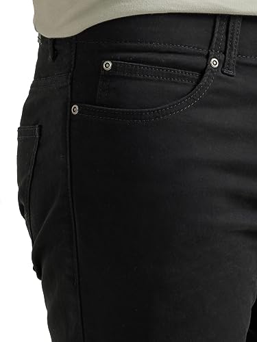 Lee Men's Extreme Motion Slim Straight Jean Black 33W x 30L