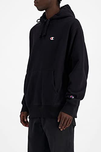 Champion Men's Reverse Weave Left Chest C Pullover, Black, X-Small