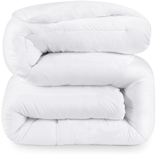 Utopia Bedding Comforter - All Season Comforters Queen Size - Plush Siliconized Fiberfill - White Bed Comforter - Box Stitched