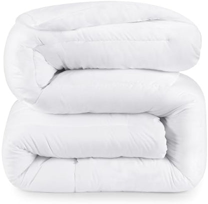 Utopia Bedding Comforter - All Season Comforters Queen Size - Plush Siliconized Fiberfill - White Bed Comforter - Box Stitched
