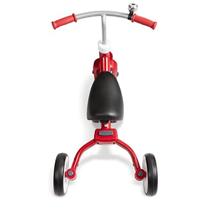 Radio Flyer Triple Play Trike, Toddler Tricycle, Balance Bike and Ride-On, Ages 1-3, Large, Red