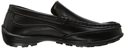 Deer Stags Boy's Booster Driving Moc Slip-On, Black, 2.5 Little Kid