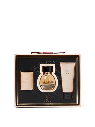 Victoria's Secret Bare 3 Piece Luxe Fragrance Gift Set: 1.7 oz. Eau de Parfum, Travel Lotion, & Candle