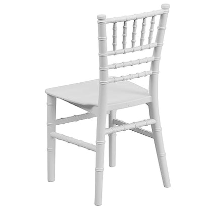 Flash Furniture HERCULES 10 Pack Childâ€™s White Resin Party and Event Chiavari Chair for Commercial & Residential Use