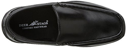 Deer Stags Boy's Booster Driving Moc Slip-On, Black, 2.5 Little Kid