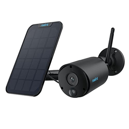 REOLINK 2K Cameras for Home Security Outside, Argus Eco-B+Solar Panel, No Monthly Fee, Human/Vehicle Detection, 3MP Night Vision, 2-Way Audio, Solar Security Cameras Wireless Outdoor Works with Alexa