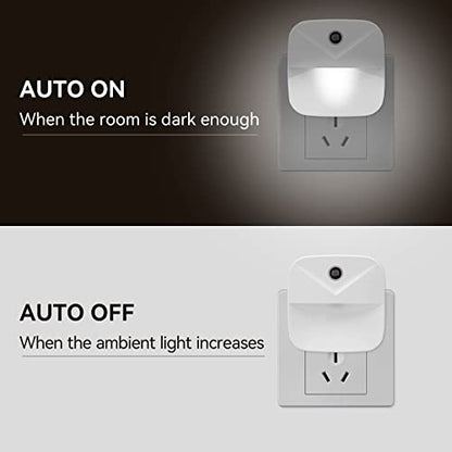 podiality LED Night Light [4 Pack] Smart Light Sensor Suitable for Bedroom, Bathroom, Toilet, Stairs, Kitchen, Hallway(Warm Light)