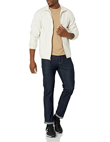 Amazon Essentials Men's Full-Zip Fleece Jacket (Available in Big & Tall), Oatmeal Heather, Medium