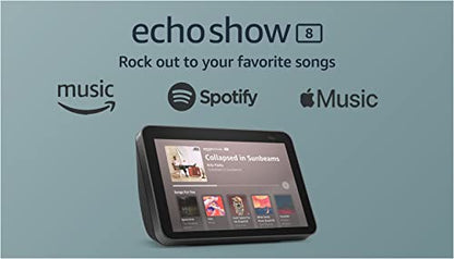 Echo Show 8 (2nd Gen, 2021 release) | HD smart display with Alexa and 13 MP camera | Charcoal