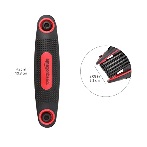 Amazon Basics Folding Hex Key Set - 3-Pack, Metric/SAE/Star