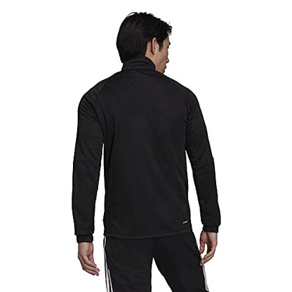 adidas Men's AEROREADY Sereno Cut 3-Stripes Slim Track Top, Black/White, Small