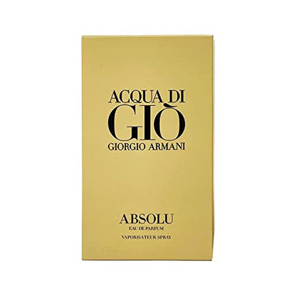 GIORGIO ARMANI Acqua Di Gio Absolu for Men Eau De Parfum Spray, Woody Aromatic, 4.2 Oz