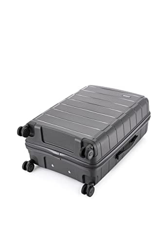 Rockland Vienna Hardside Luggage with Spinner Wheels, Grey, 3-Piece Set (20/24/28)