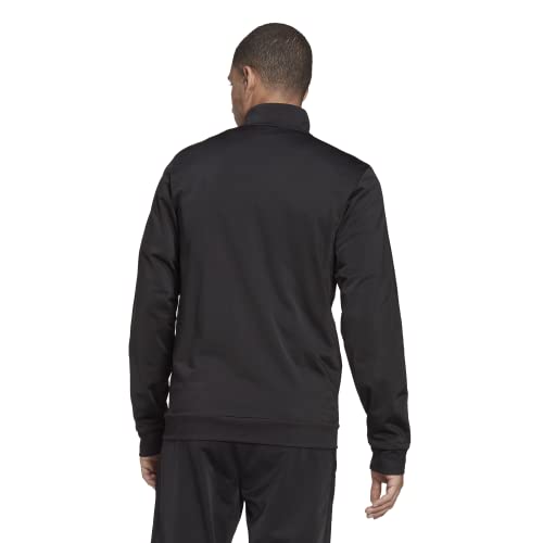 adidas Men's Warm-up Tricot Regular 3-stripes Track Jacket Black/Black Small