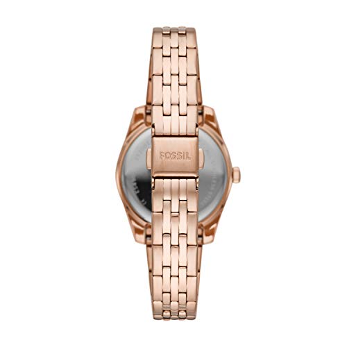Fossil Women's Scarlette Mini Quartz Stainless Steel Three-Hand Watch, Color: Rose Gold (Model: ES4898)