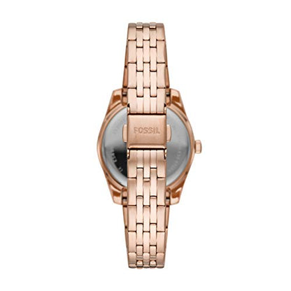 Fossil Women's Scarlette Mini Quartz Stainless Steel Three-Hand Watch, Color: Rose Gold (Model: ES4898)