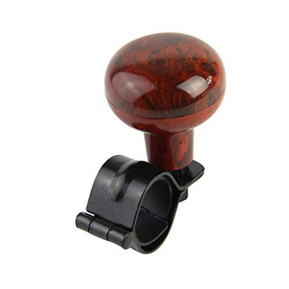 Rellix Woodgrain Steering Wheel Spinner Knob | Universal Fit for All Cars, Trucks, Semis, Tractors, Boats, Golf Carts | Suicide Power Handle Accessory