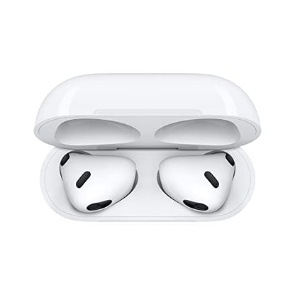 Apple AirPods (3rd Generation) Wireless Earbuds with Lightning Charging Case. Spatial Audio, Sweat and Water Resistant, Up to 30 Hours of Battery Life. Bluetooth Headphones for iPhone