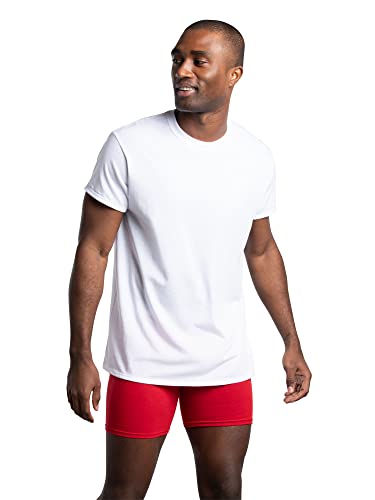 Fruit of the Loom Men's Lightweight Active Cotton Blend Undershirts, Small