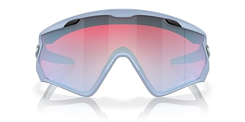 Oakley Men's OO9418 Wind Jacket 2.0 Rectangular Sunglasses, Matte Transparent Stonewash/Prizm Snow Sapphire, 45 mm