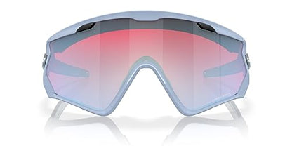 Oakley Men's OO9418 Wind Jacket 2.0 Rectangular Sunglasses, Matte Transparent Stonewash/Prizm Snow Sapphire, 45 mm