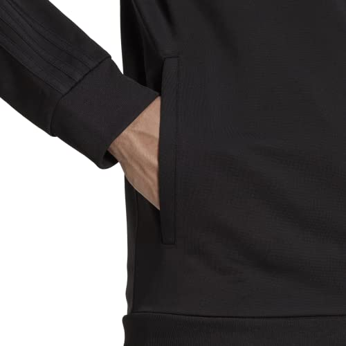 adidas Men's Warm-up Tricot Regular 3-stripes Track Jacket Black/Black Small