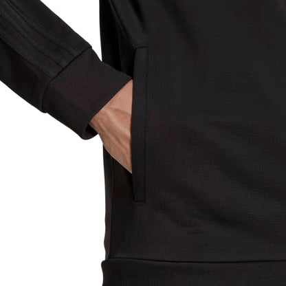 adidas Men's Warm-up Tricot Regular 3-stripes Track Jacket Black/Black Small