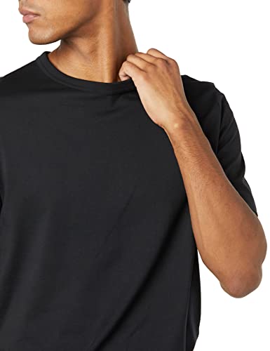 Amazon Aware Men's Organic Cotton Crew Short-Sleeve T-Shirt, Black, Medium