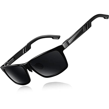 BIRCEN Mens Sunglasses Polarized UV Protection: Classic Shades for Men Driving Fishing with Al-Mg Metal Frame