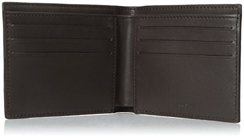 Lacoste Mens Fitzgerald Small Billfold Wallet Wallet, Dark Brown, One Size