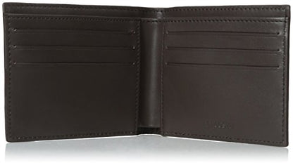 Lacoste Mens Fitzgerald Small Billfold Wallet Wallet, Dark Brown, One Size