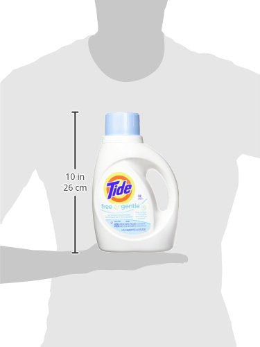 Tide Free & Gentle Liquid Laundry Detergent, Unscented, 1.47 L (32 Loads)