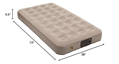 Coleman QuickBed Elite Extra-High Airbed with Built-In Pump, Leak-Free Airbed with Soft Plush Top and Carry Bag, Queen and Twin Options Available