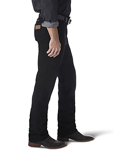 Wrangler Men's 0936 Cowboy Cut Slim Fit Jean, Shadow Black, 28W x 30L
