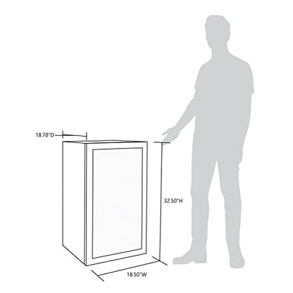 NewAir Beverage Refrigerator Cooler with 126 Can Capacity - Mini Bar Beer Fridge with Right Hinge Glass Door - Cools to 37F - Stone Brewing Black Custom Design